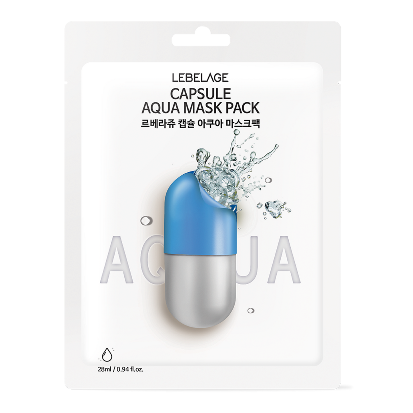 [ LEBELAGE ] Capsule Mask Pack 28g (4 Types) – Hydrating & Soothing Korean Sheet Masks (1PC)