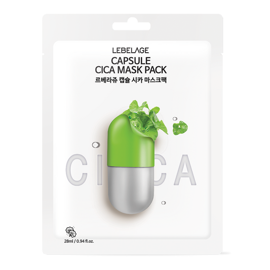 [ LEBELAGE ] Capsule Cica Mask Pack 28g | Calming Korean Face Mask