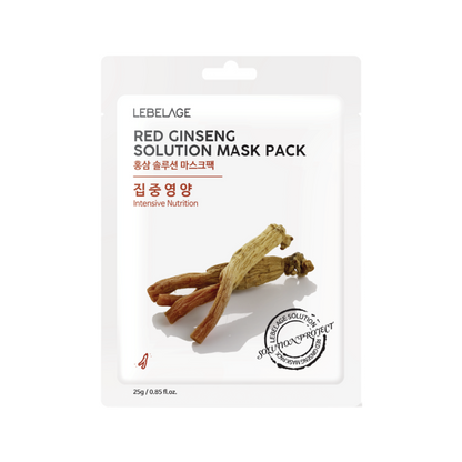 [ LEBELAGE ] Solution Mask Pack 25g (11 Types)  | Korean Hydrating Face Mask ( 1PC )