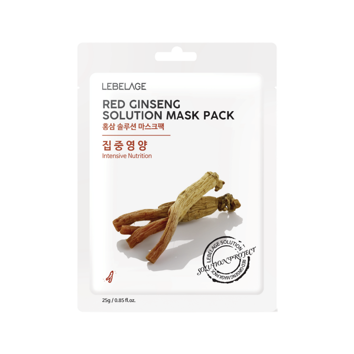 [ LEBELAGE ] Red Ginseng Solution Mask Pack 25g | Korean Nourishing Face Mask