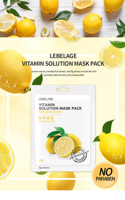 [ LEBELAGE ] Vitamin Solution Mask Pack 25g | Brightening Korean Face Mask