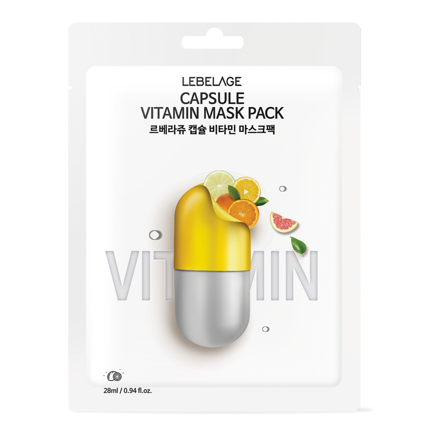 [ LEBELAGE ] Capsule Vitamin Mask Pack 28g | Glow Boosting Korean Face Mask