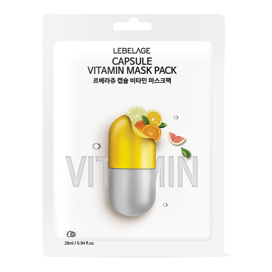 [ LEBELAGE ] Capsule Vitamin Mask Pack 28g | Glow Boosting Korean Face Mask