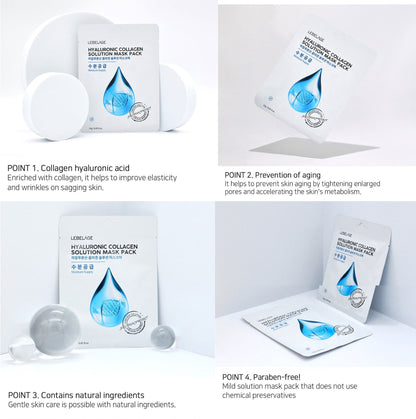 [ LEBELAGE ] Hyaluronic Collagen Solution Mask Pack 25g | Firming Korean Face Mask