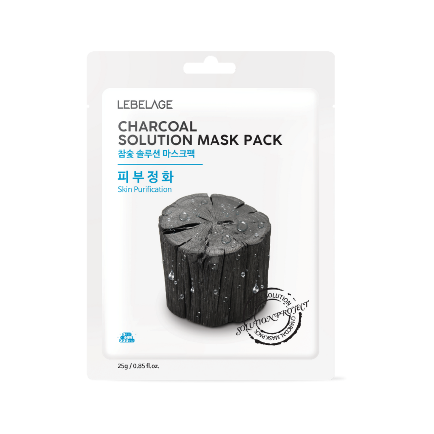 [ LEBELAGE ] Charcoal Solution Mask Pack 25g | Purifying Korean Face Mask