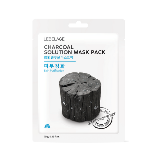 [ LEBELAGE ] Charcoal Solution Mask Pack 25g | Purifying Korean Face Mask