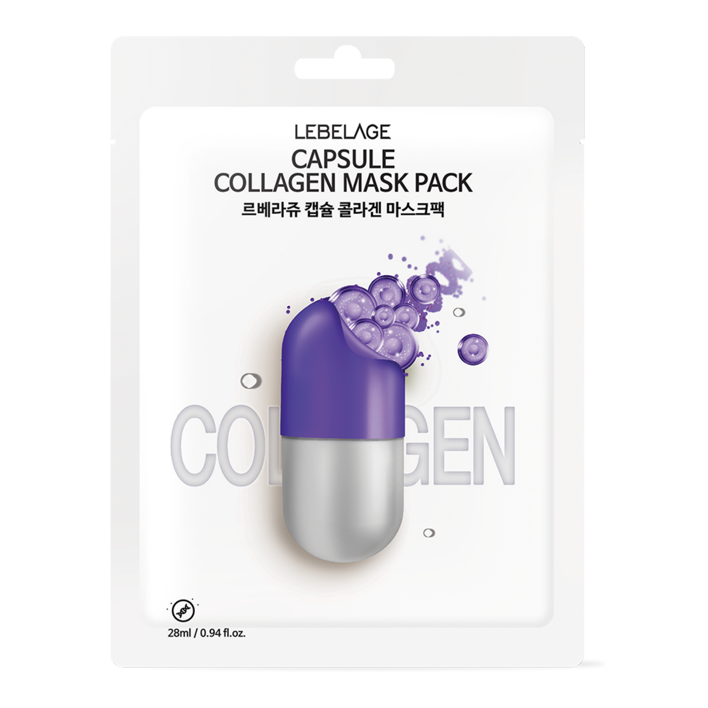 [ LEBELAGE ] Capsule Mask Pack 28g (4 Types) – Hydrating & Soothing Korean Sheet Masks (1PC)