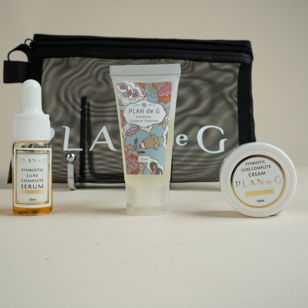 [ PLAN de G ] Signature Set of 3 Miniature Travel Collection With free Pouch