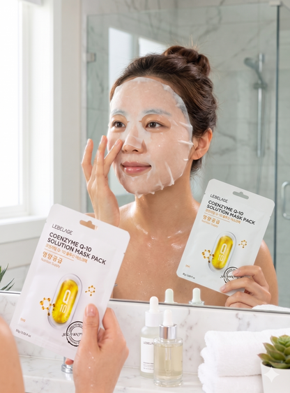[ LEBELAGE ] Coenzyme Q10 Solution Mask Pack 25g | Firming Korean Face Mask