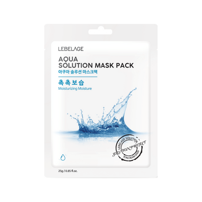 [ LEBELAGE ] Solution Mask Pack 25g (11 Types)  | Korean Hydrating Face Mask ( 1PC )