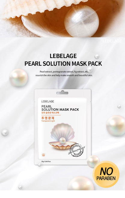 [ LEBELAGE ] Pearl Solution Mask Pack 25g | Glow Boosting Korean Face Mask