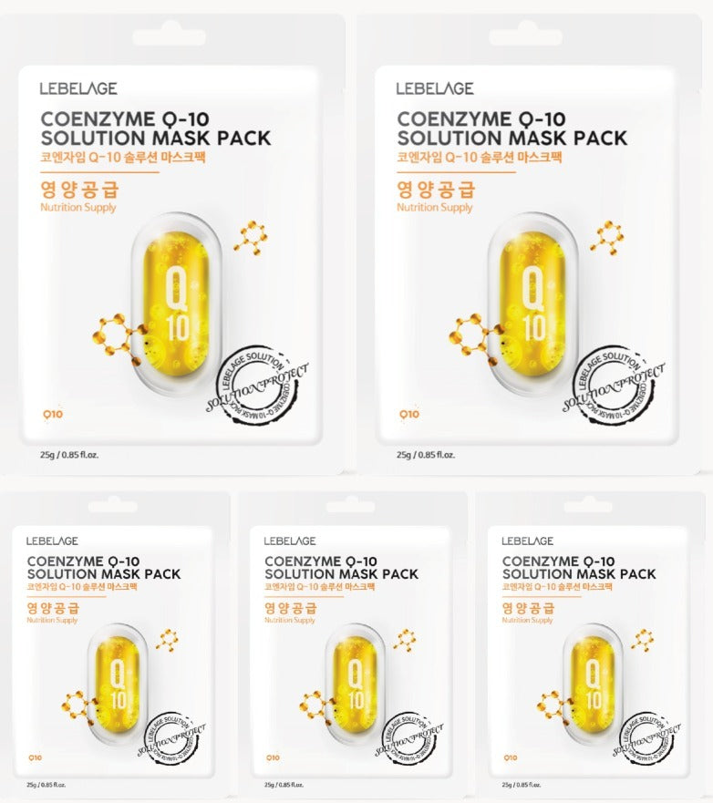 [ LEBELAGE ] Coenzyme Q10 Solution Mask Pack 25g | Firming Korean Face Mask