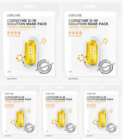 [ LEBELAGE ] Coenzyme Q10 Solution Mask Pack 25g | Firming Korean Face Mask