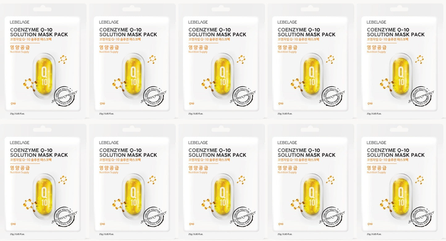 [ LEBELAGE ] Coenzyme Q10 Solution Mask Pack 25g | Firming Korean Face Mask