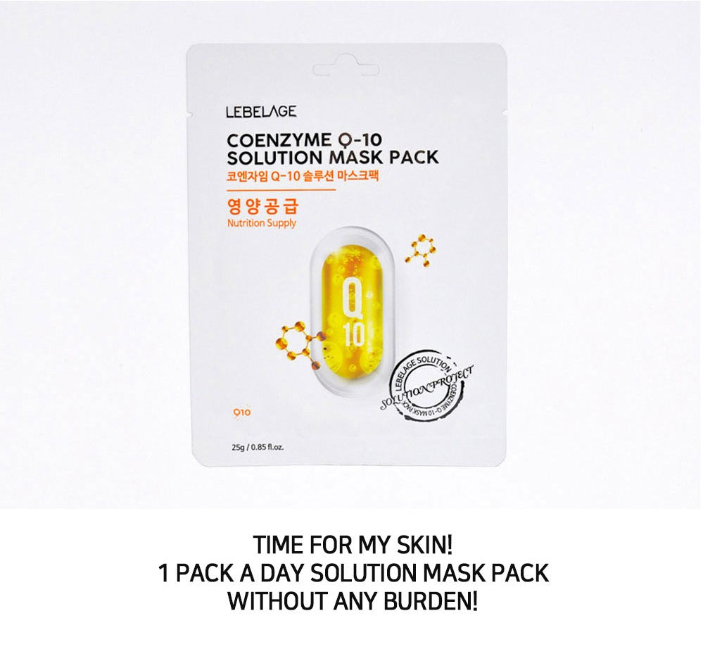 [ LEBELAGE ] Coenzyme Q10 Solution Mask Pack 25g | Firming Korean Face Mask