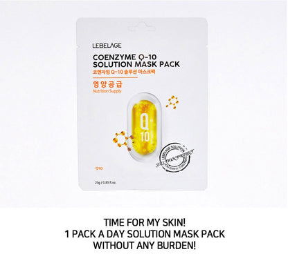 [ LEBELAGE ] Coenzyme Q10 Solution Mask Pack 25g | Firming Korean Face Mask
