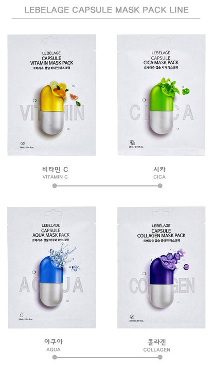 [ LEBELAGE ] Capsule Collagen Mask Pack 28g | Firming Korean Face Mask