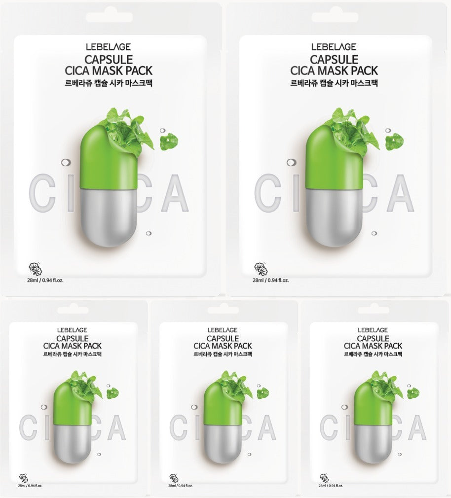 [ LEBELAGE ] Capsule Cica Mask Pack 28g | Calming Korean Face Mask