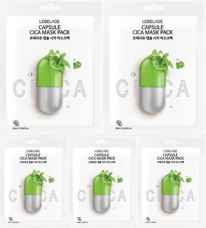 [ LEBELAGE ] Capsule Cica Mask Pack 28g | Calming Korean Face Mask