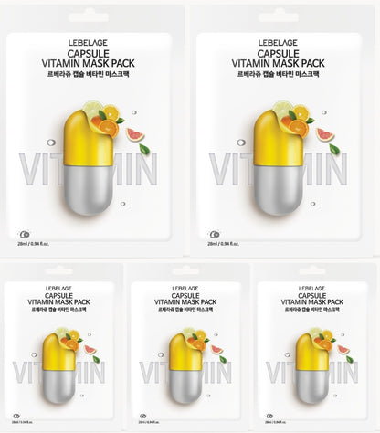 [ LEBELAGE ] Capsule Vitamin Mask Pack 28g | Glow Boosting Korean Face Mask