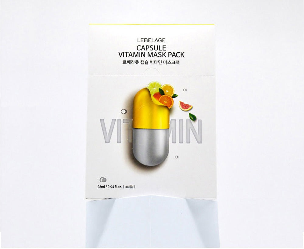 [ LEBELAGE ] Capsule Vitamin Mask Pack 28g | Glow Boosting Korean Face Mask