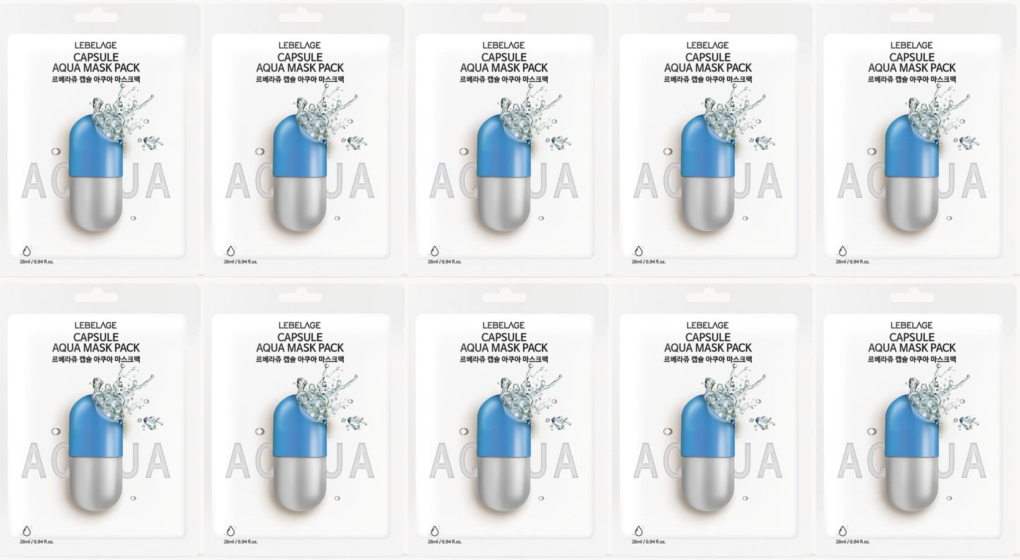 [ LEBELAGE ] Capsule Aqua Mask Pack 28g | Hydrating Korean Face Mask