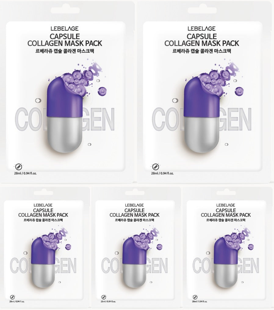 [ LEBELAGE ] Capsule Collagen Mask Pack 28g | Firming Korean Face Mask