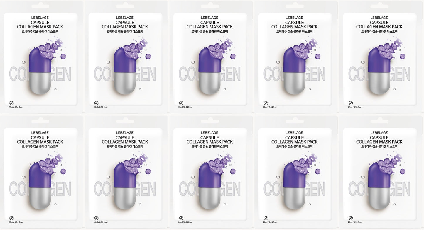 [ LEBELAGE ] Capsule Collagen Mask Pack 28g | Firming Korean Face Mask