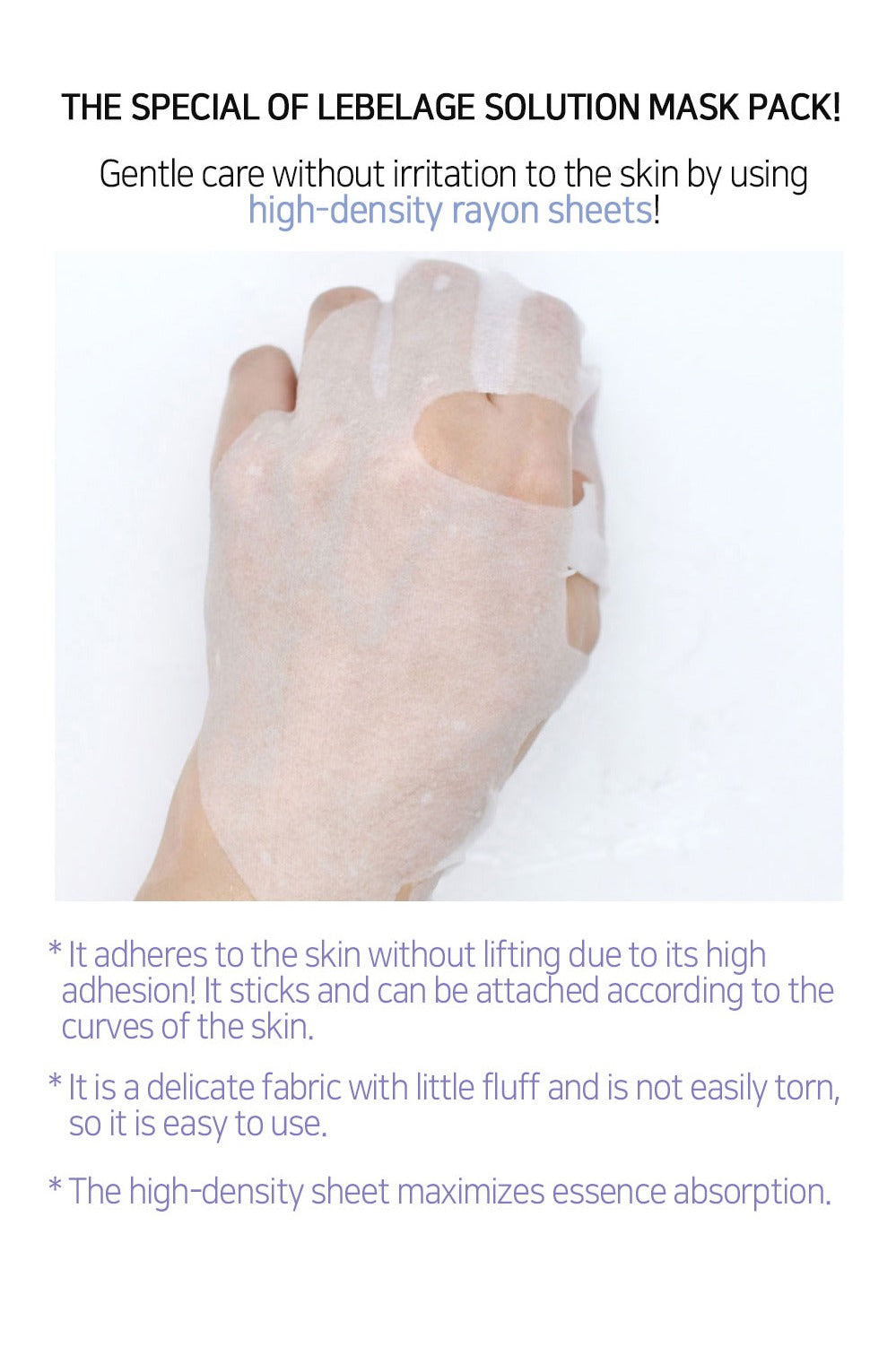 [ LEBELAGE ] Solution Mask Pack 25g (11 Types)  | Korean Hydrating Face Mask ( 1PC )