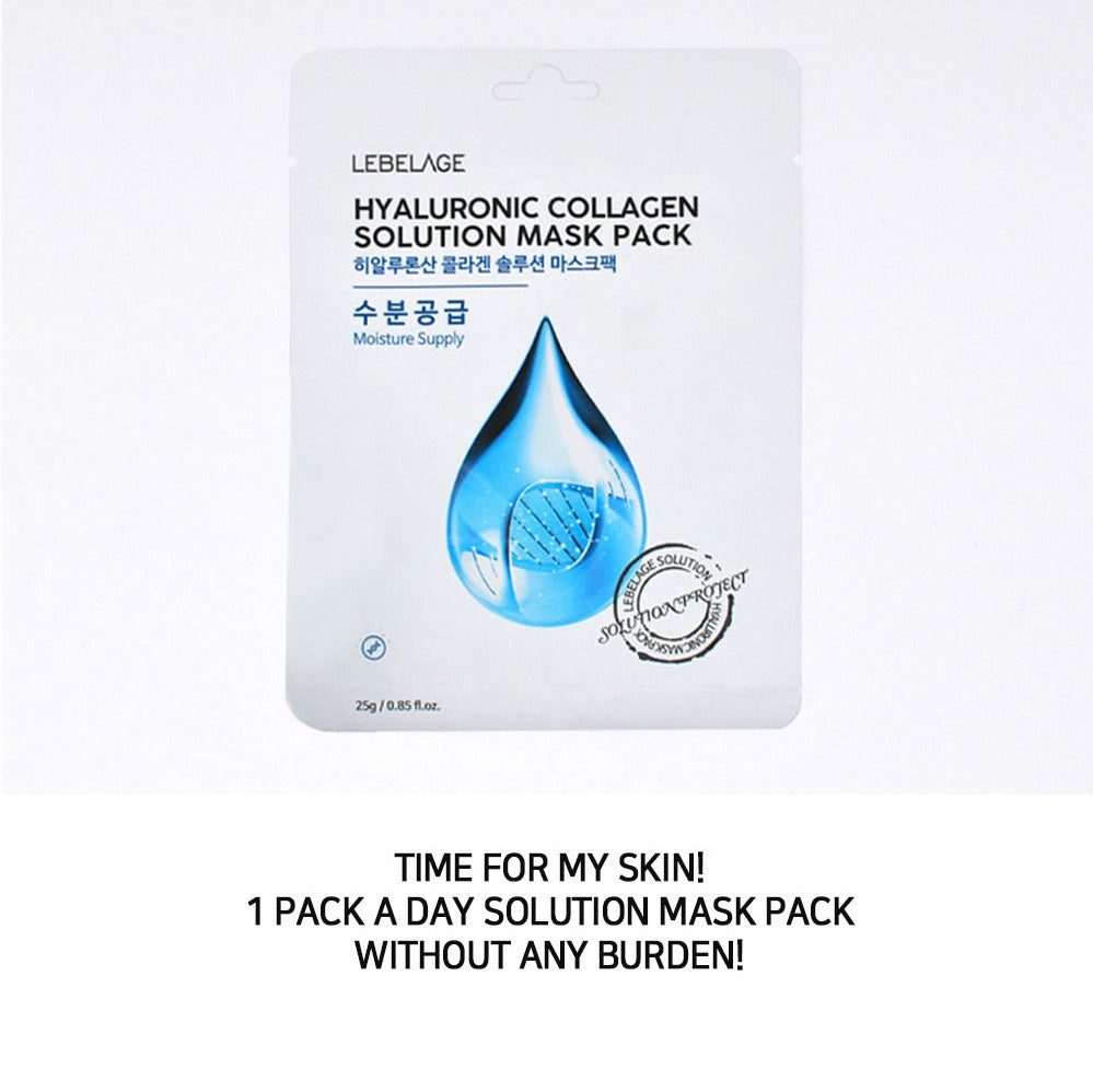 [ LEBELAGE ] Hyaluronic Collagen Solution Mask Pack 25g | Firming Korean Face Mask