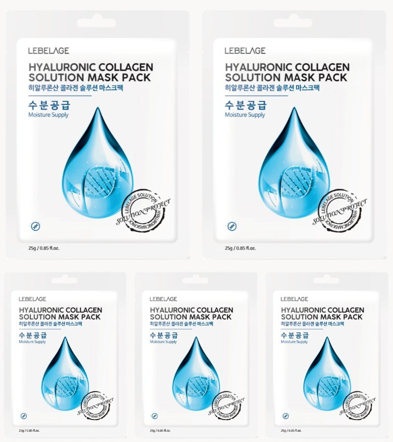 [ LEBELAGE ] Hyaluronic Collagen Solution Mask Pack 25g | Firming Korean Face Mask