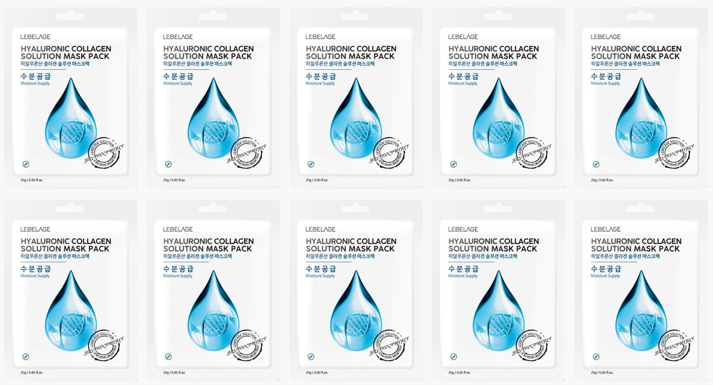 [ LEBELAGE ] Hyaluronic Collagen Solution Mask Pack 25g | Firming Korean Face Mask