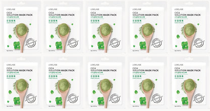 [ LEBELAGE ] Cica Solution Mask Pack 25g | Calming Korean Sheet Face Mask