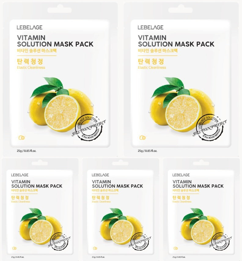 [ LEBELAGE ] Vitamin Solution Mask Pack 25g | Brightening Korean Face Mask