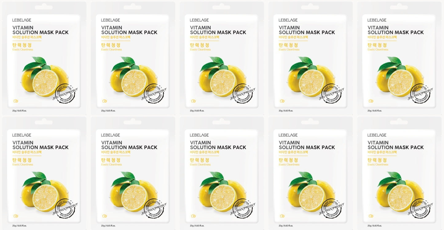 [ LEBELAGE ] Vitamin Solution Mask Pack 25g | Brightening Korean Face Mask