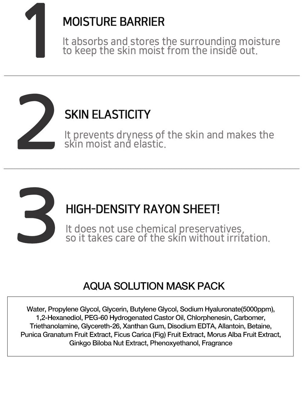 [ LEBELAGE ] Aqua Solution Mask Pack 25g | Hydrating Korean Sheet Face Mask