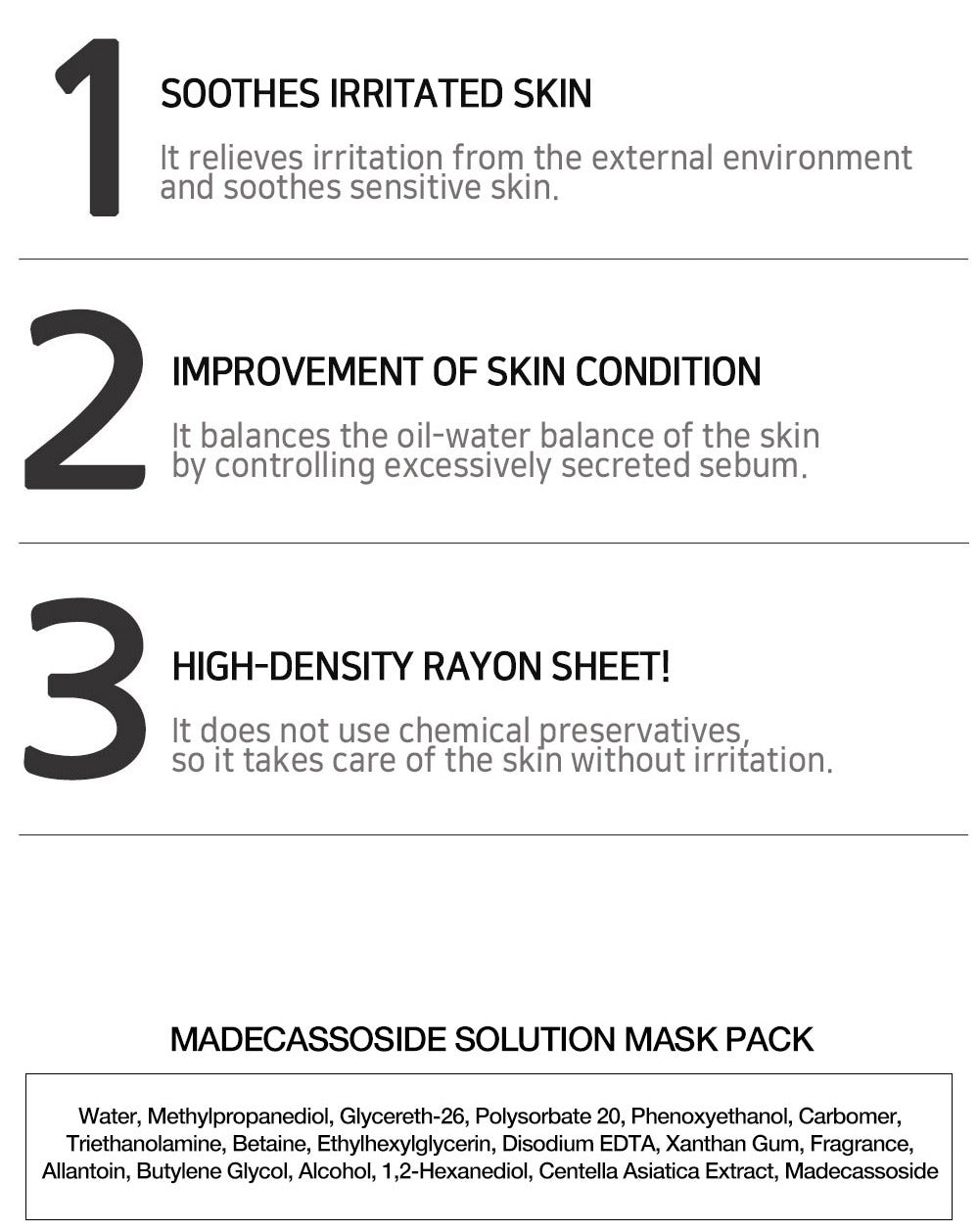 [ LEBELAGE ] Madecassoside Solution Mask Pack 25g | Calming Korean Face Mask