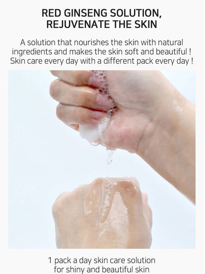 [ LEBELAGE ] Red Ginseng Solution Mask Pack 25g | Korean Nourishing Face Mask