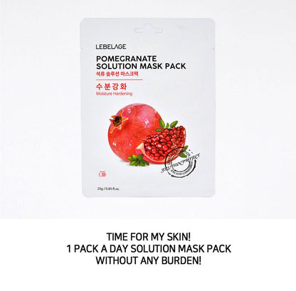 [ LEBELAGE ] Pomegranate Solution Mask Pack 25g | Radiance Korean Face Mask