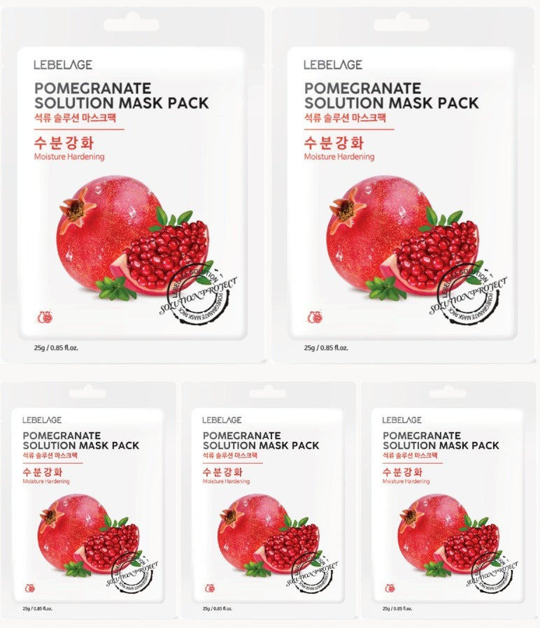[ LEBELAGE ] Pomegranate Solution Mask Pack 25g | Radiance Korean Face Mask