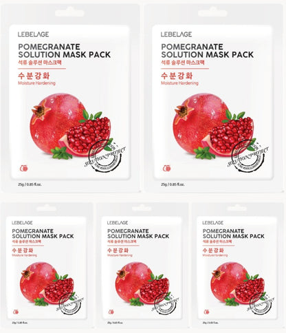 [ LEBELAGE ] Pomegranate Solution Mask Pack 25g | Radiance Korean Face Mask