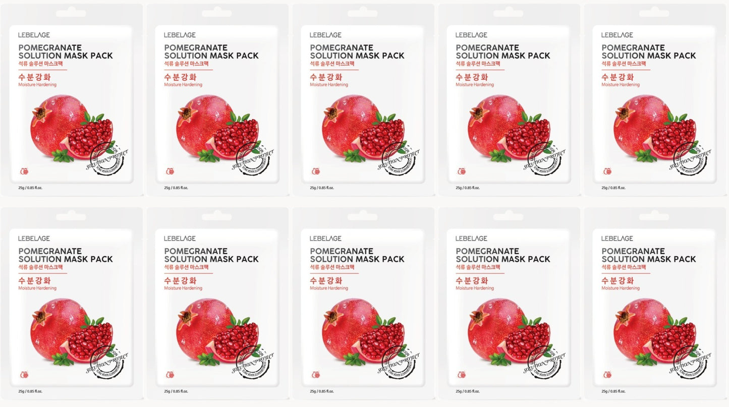 [ LEBELAGE ] Pomegranate Solution Mask Pack 25g | Radiance Korean Face Mask