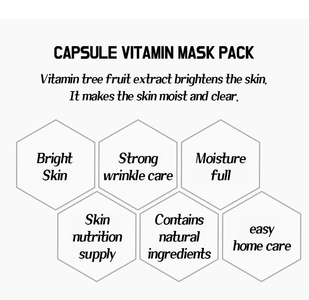 [ LEBELAGE ] Capsule Vitamin Mask Pack 28g | Glow Boosting Korean Face Mask