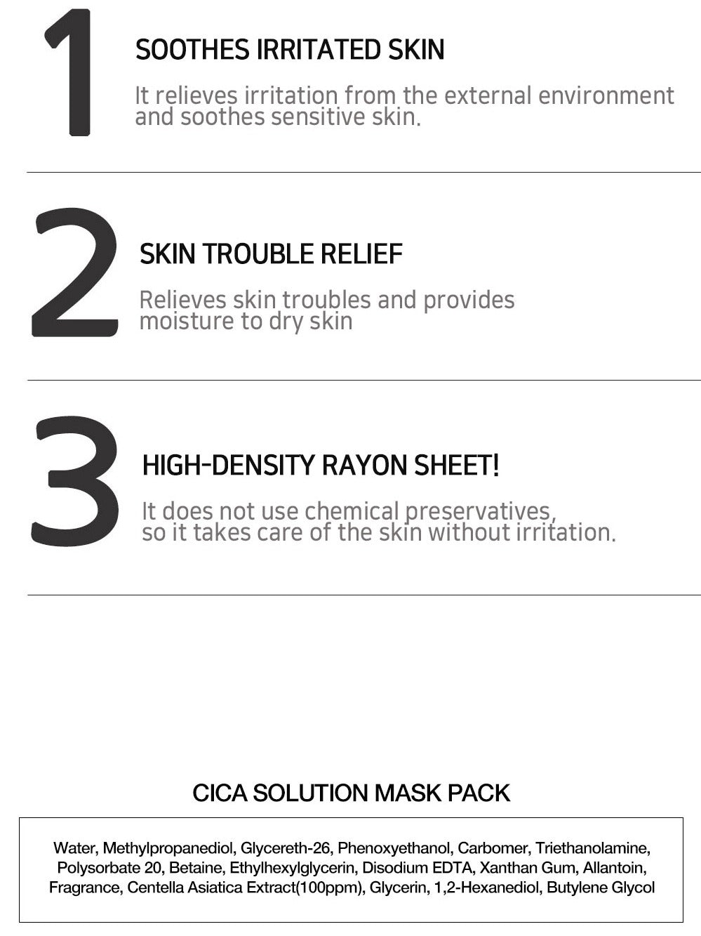 [ LEBELAGE ] Cica Solution Mask Pack 25g | Calming Korean Sheet Face Mask