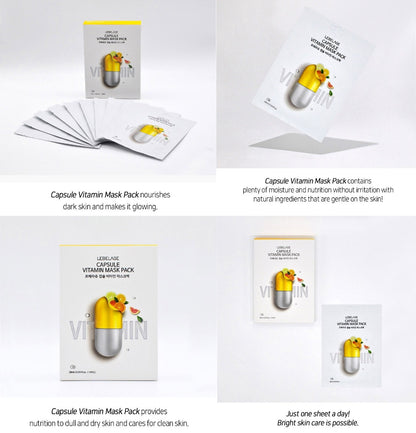 [ LEBELAGE ] Capsule Vitamin Mask Pack 28g | Glow Boosting Korean Face Mask